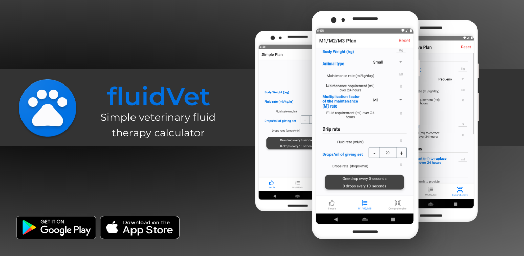 fluidVet Fluid therapy calculator